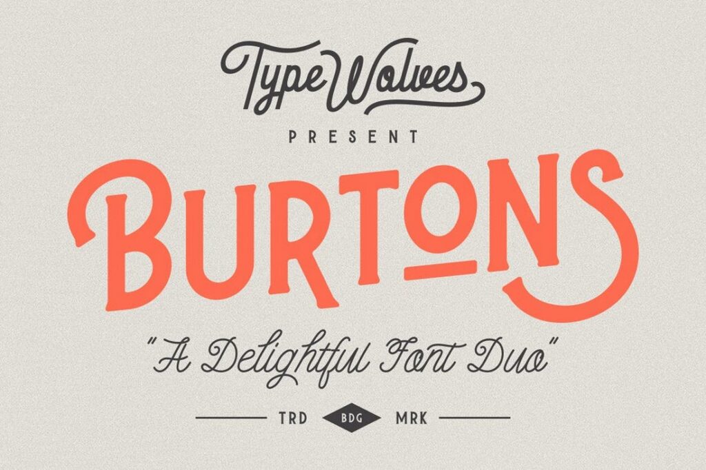 Burtons modern lettering for posters