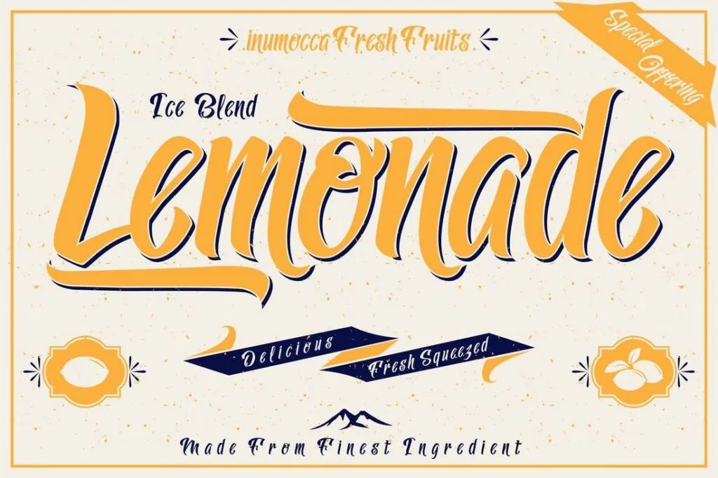Lemonade una letra fresca para cualquier tipo de cartel