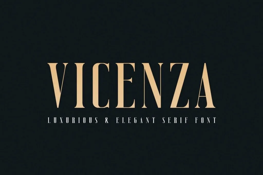 Vicenza letras elegantes para carteles