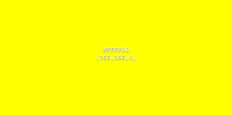 Color Amarillo FFFF00