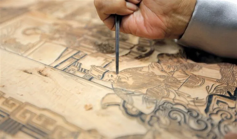 Método de impresión en madera tradicional.