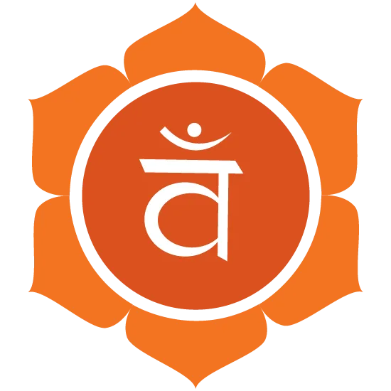 Chakra sacro de color naranja.