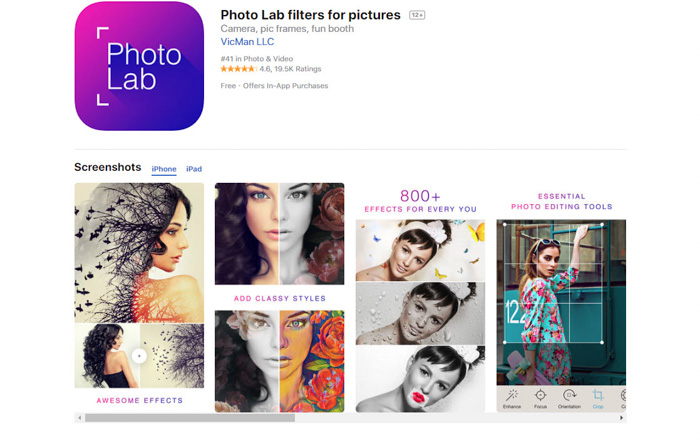 app photolab for converting photos to drawings