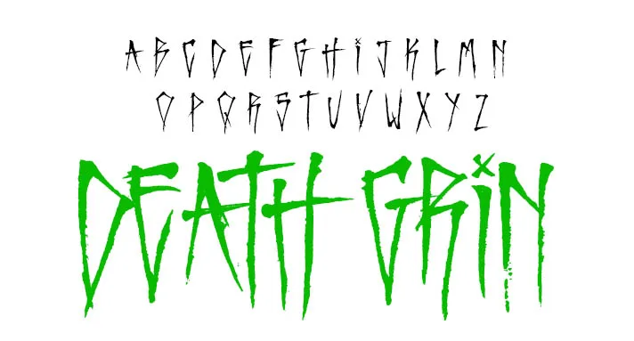 Tipografía de Halloween Deaath Grin
