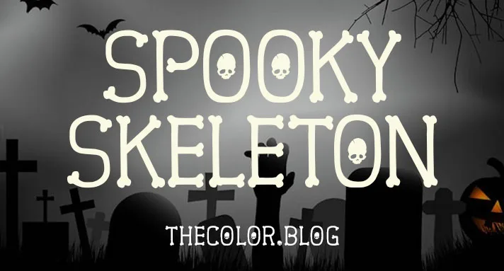 tipografía huesos Halloween