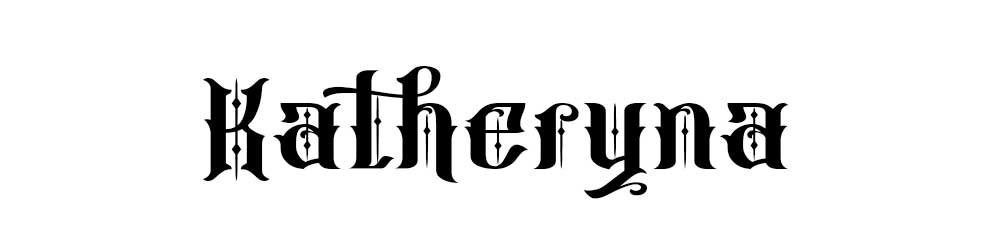 Gothic lettering Katheryna Blackletter.