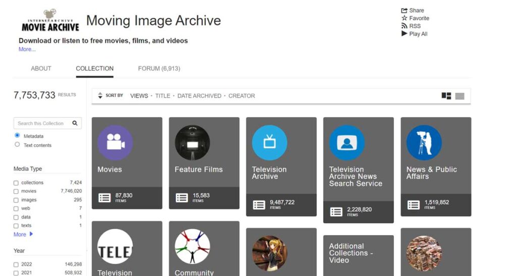 The Movie Archive te permite descargar vídeos de dominio público gratis. 