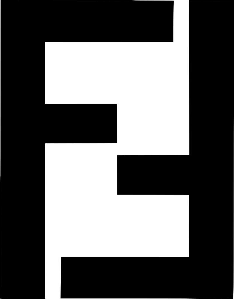Logo de Fendi de la doble F.