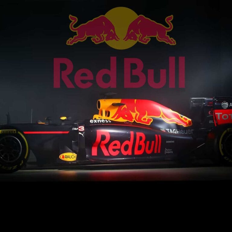 El logotipo de la marca Red Bull.