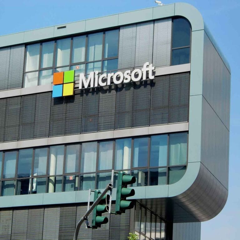 El logo de la marca Microsoft, una de las marcas más reconocidas a nivel mundial.