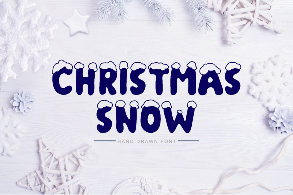 En un catálogo de tipografías navideñas, no puede faltar una letra bien temática como Christmas Snow