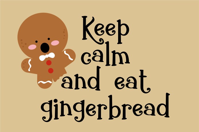 De las tipografías navideñas, Gingerbread es una de las fuentes más completas