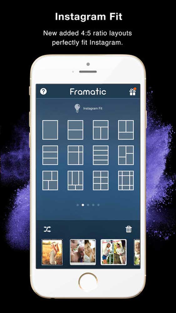 Framatic es una aplicación de marcos de fotos para iPhone y dispositivos con iOS.