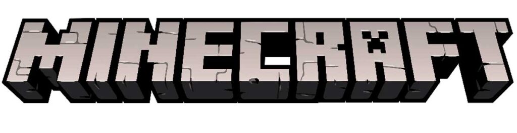 El logo de Minecraft rebosa personalidad y llama poderosamente la atención.