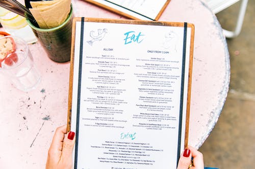 10 recomendaciones para imprimir cartas de restaurantes