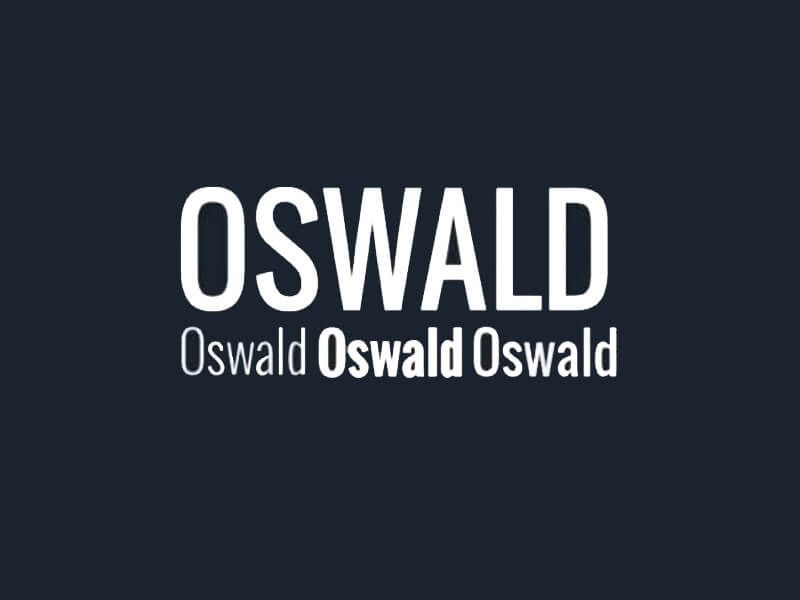 tipografías para infografías: Oswald y sus variantes