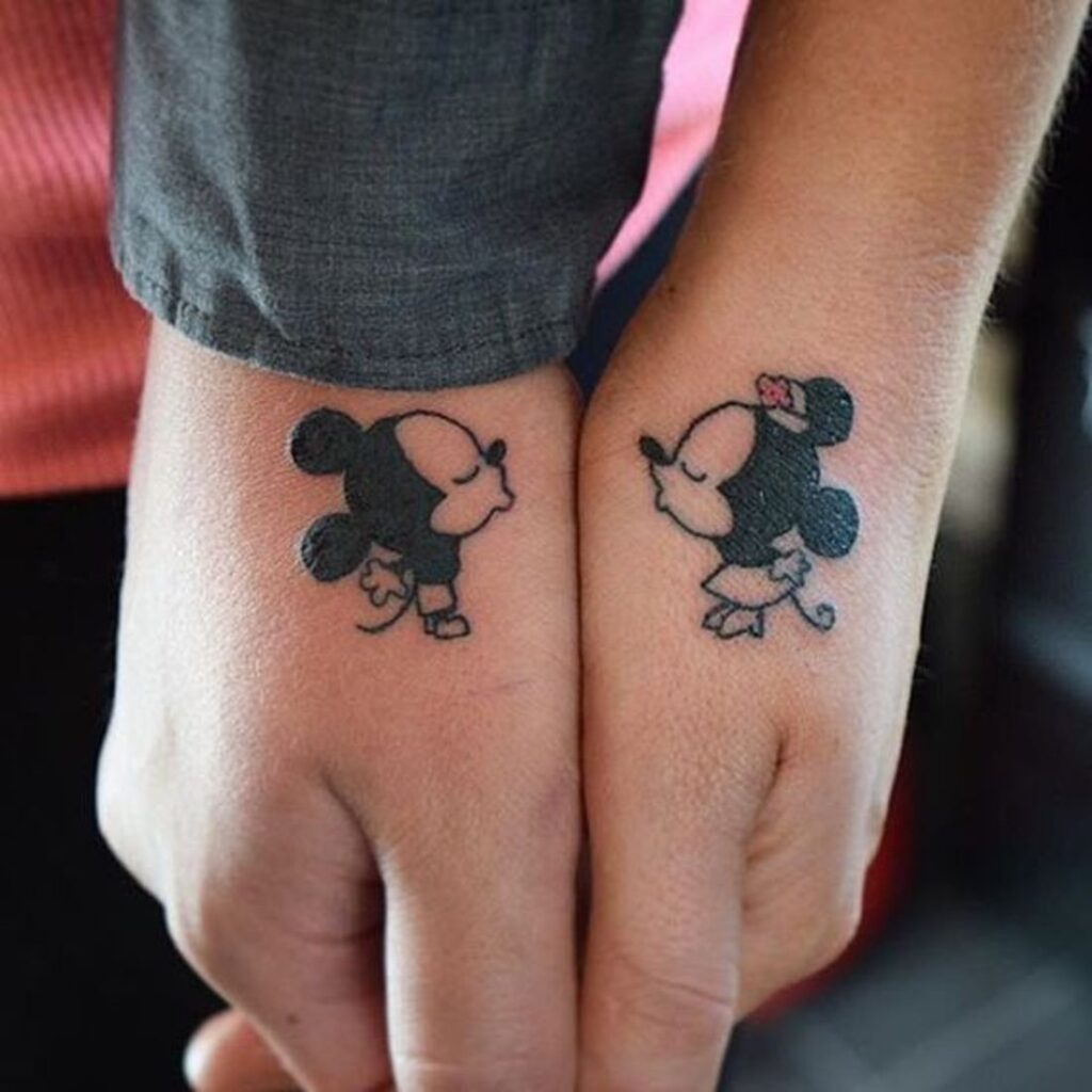 Tatuajes para pareja con personajes de Disney