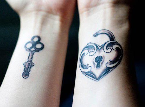 Tatuaje de llave para pareja