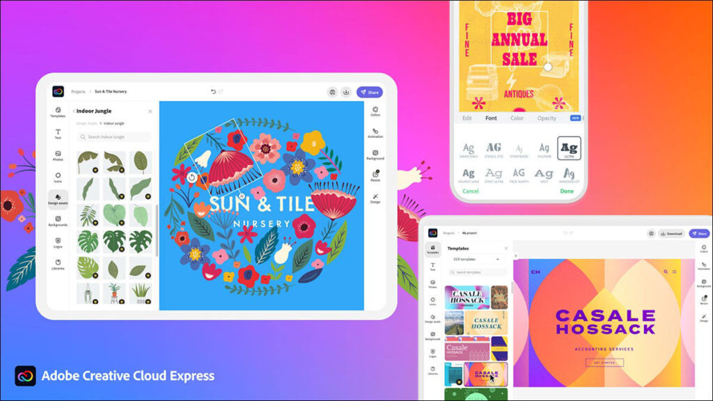 10 programas para diseñar infografías: Adobe Creative Cloud Express