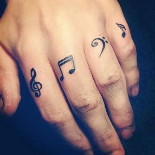 Tatuaje para hombre de música