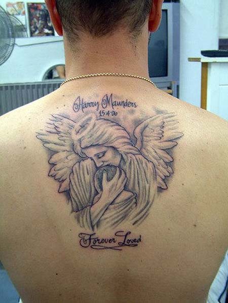  tatuaje de ángel para hombre