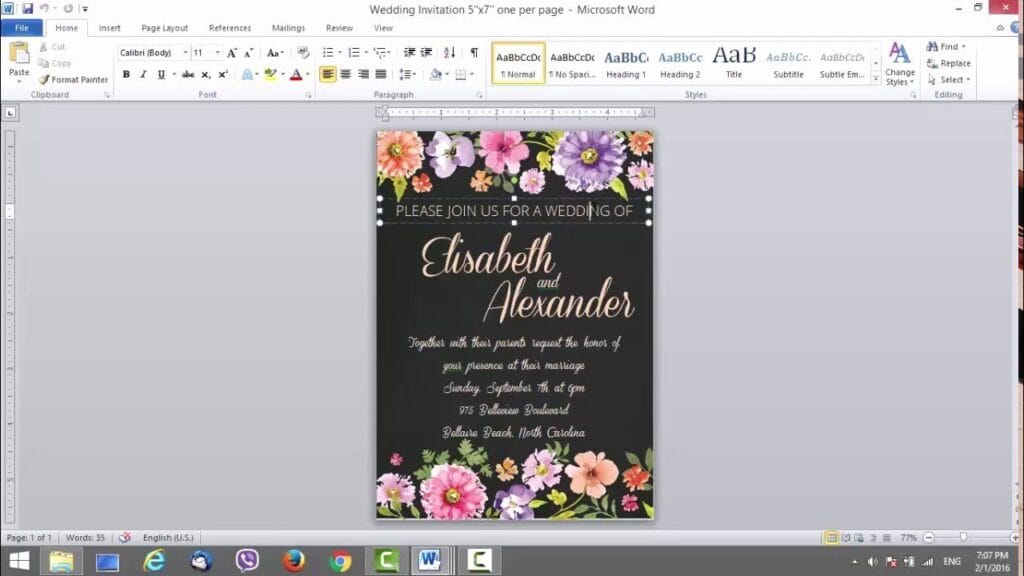 Aprende a diseñar invitaciones de boda en Word