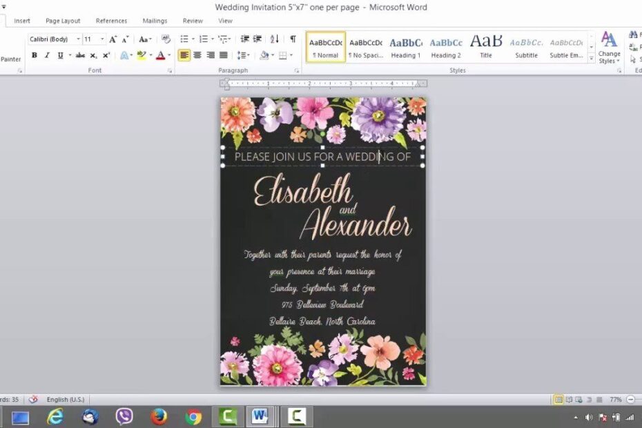 Aprende a diseñar invitaciones de boda en Word