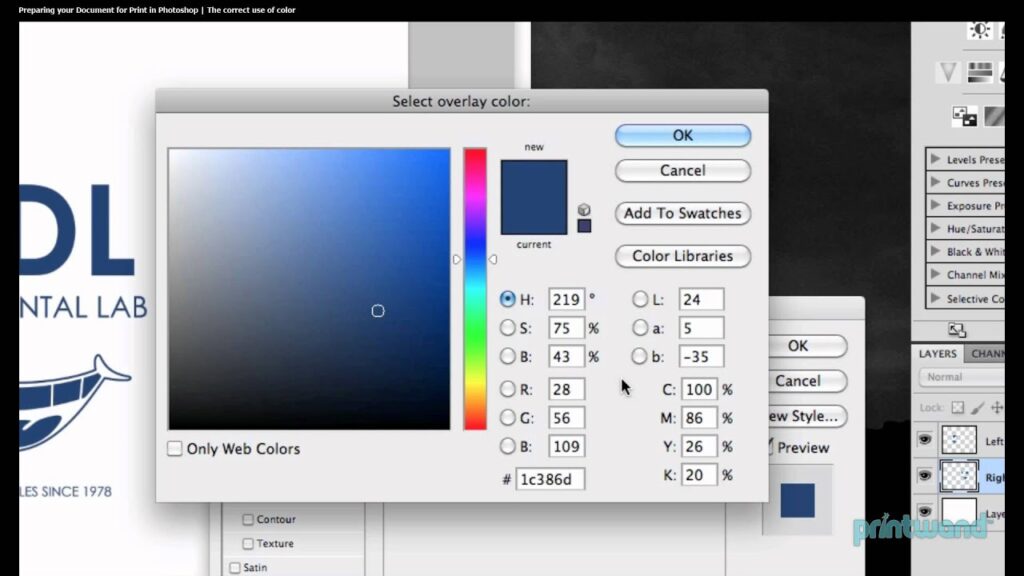 Conversor de colores Pantone a CMYK en Photoshop