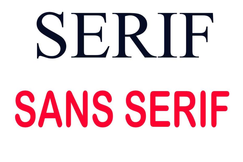 Tipografía Serif y Sans serif, sus características y diferencias.