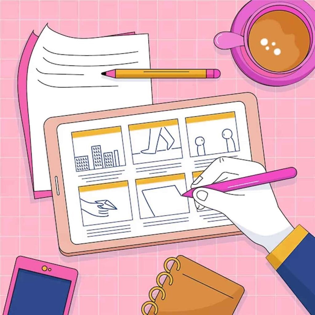 Diseño de un storyboard para producción.