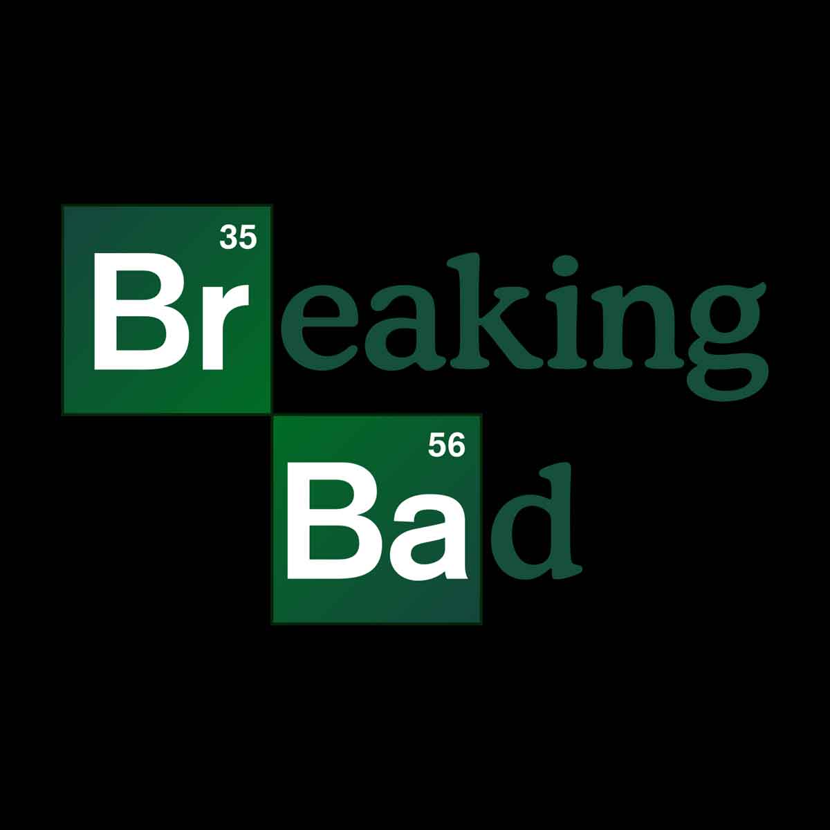 El logo de Breaking Bad con la tipografía.