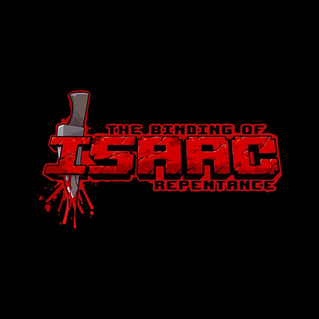 Logo de The Binding of Isaac con su tipografía.