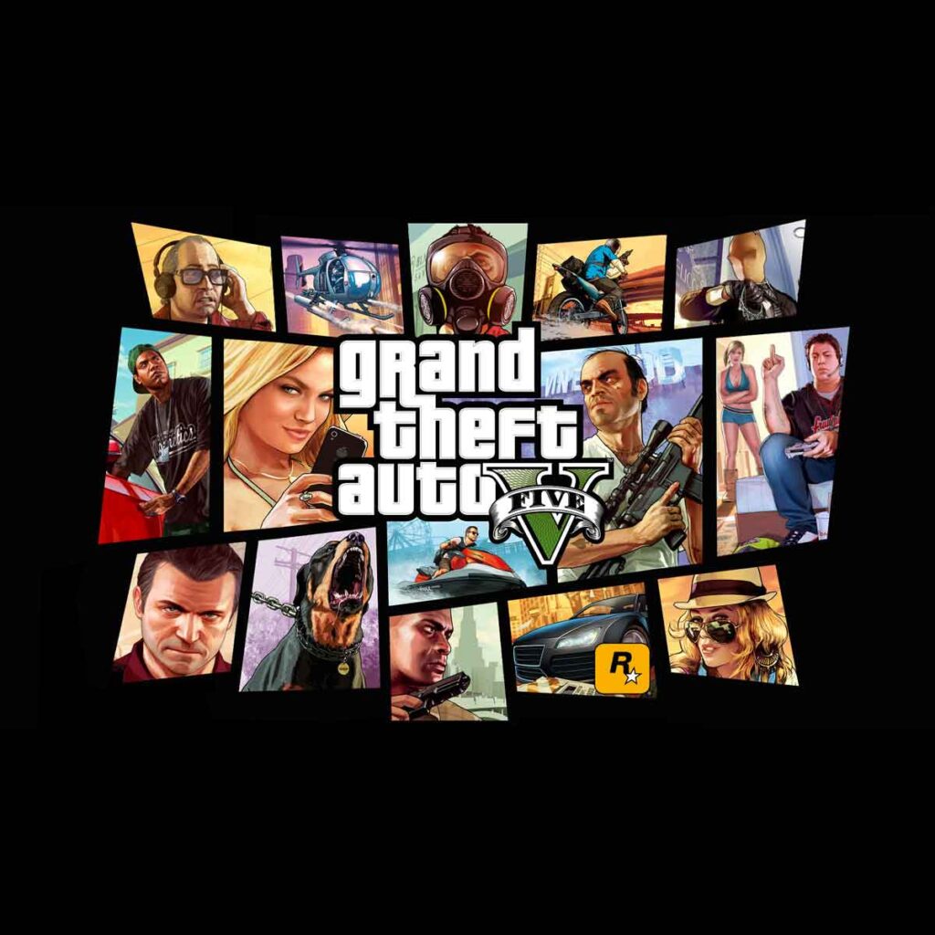Fuente tipográfica de Grand Theft Auto V o GTA V gratis. 