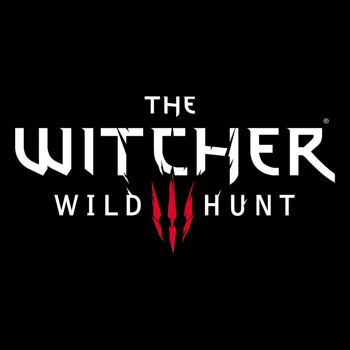 El logo de The Witcher tiene un estilo de letra gótica y medieval.